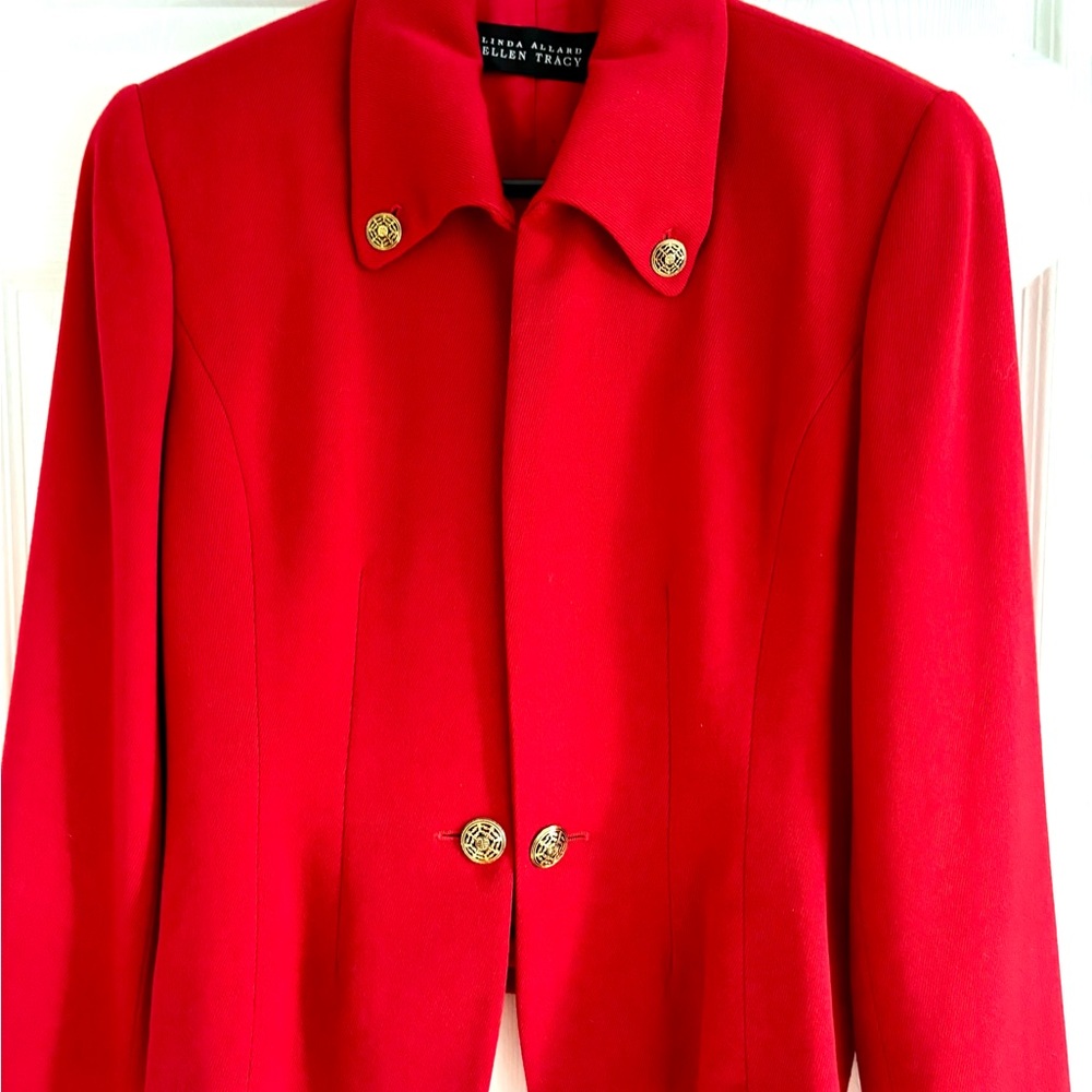 Ellen Tracy red blazer